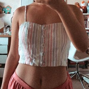 Pastel stripes crop top